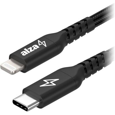 AlzaPower AluCore USB-C to Lightning MFi 1 m čierny AlzaPower AluCore USB-C to Lightning MFi 1 m čierny