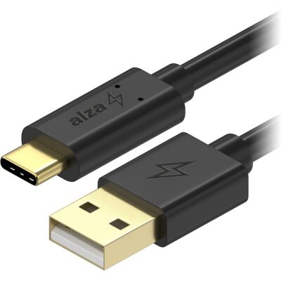 AlzaPower Core Charge USB-A to USB-C 2.0 2m čierny AlzaPower Core Charge USB-A to USB-C 2.0 2m čierny