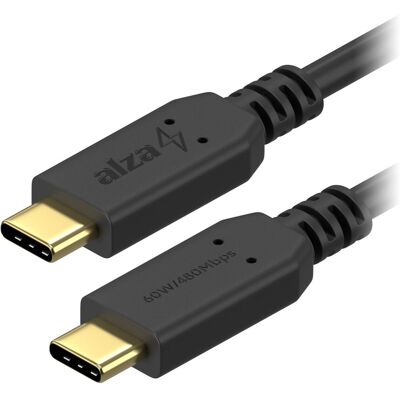 AlzaPower Core USB-C to USB-C 2.0 60W 0.5m čierny AlzaPower Core USB-C to USB-C 2.0 60W 0.5m čierny