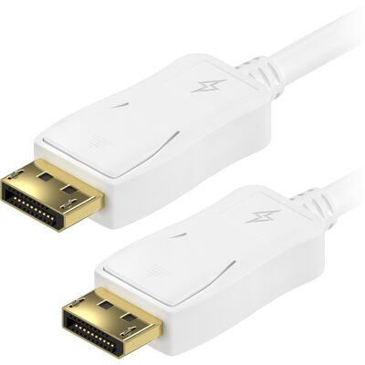 AlzaPower Core DisplayPort 1.2 4K tienený 1.5m biely AlzaPower Core DisplayPort 1.2 4K tienený 1.5m biely