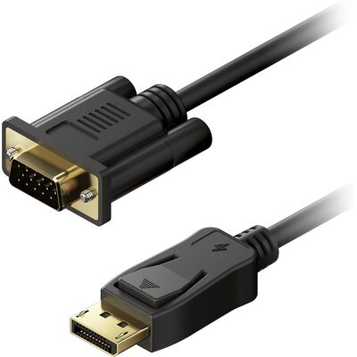 AlzaPower Core DisplayPort na VGA FullHD 3 m čierny AlzaPower Core DisplayPort na VGA FullHD 3 m čierny