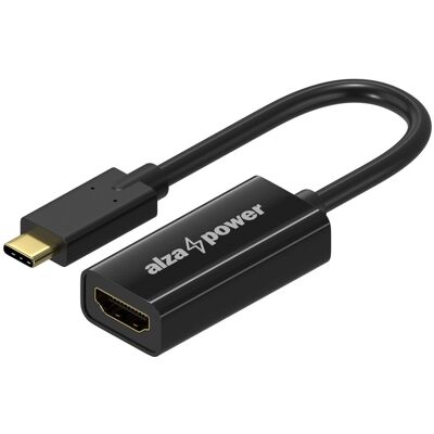 AlzaPower USB-C (M) to HDMI 2.0 (F) 4K 60Hz 0.15m čierny AlzaPower USB-C (M) to HDMI 2.0 (F) 4K 60Hz 0.15m čierny