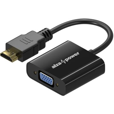 AlzaPower HDMI (M) to VGA (F) 0,18 m lesklý čierny AlzaPower HDMI (M) to VGA (F) 0,18 m lesklý čierny