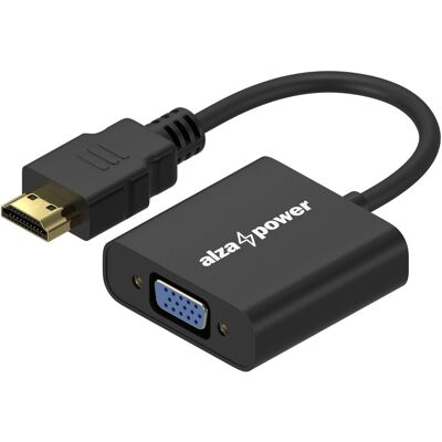 AlzaPower HDMI (M) to VGA (F) with 3.5mm Jack čierny AlzaPower HDMI (M) to VGA (F) with 3.5mm Jack čierny