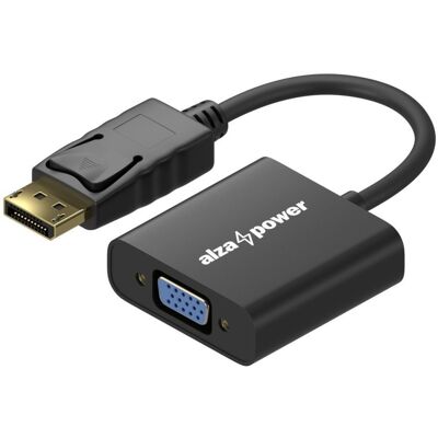 AlzaPower DisplayPort (M) to VGA (F) 0.18m matný čierny AlzaPower DisplayPort (M) to VGA (F) 0.18m matný čierny
