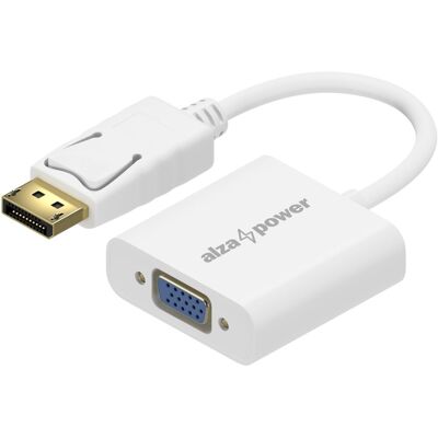 AlzaPower DisplayPort (M) to VGA (F) 0,18 m biely AlzaPower DisplayPort (M) to VGA (F) 0,18 m biely