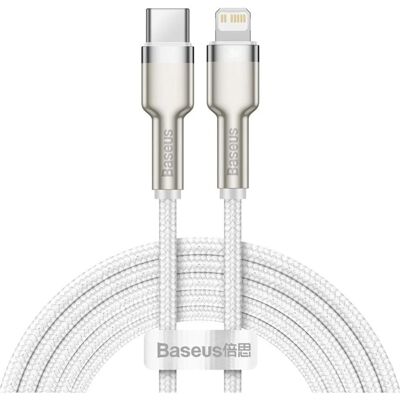 Baseus Basesu Cafule Series nabíjací/dátový kábel USB-C na Lightning PD 20 W 2 m, biela Baseus Basesu Cafule Series nabíjací/dátový kábel USB-C na Lightning PD 20 W 2 m, biela