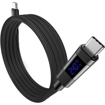 ChoeTech PD240W USB-C to USB-C Digital Display Magnet 1.8 m Cable ChoeTech PD240W USB-C to USB-C Digital Display Magnet 1.8 m Cable