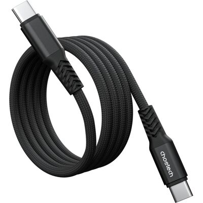 Choetech PD100W USB-C do USB-C 1 M Magnet Nylon Cable-black Choetech PD100W USB-C do USB-C 1 M Magnet Nylon Cable-black