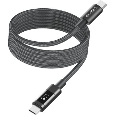 ChoeTech PD60W USB-C na USB-C Digital Display 1,2 m Magnet Nylon Cable Grey ChoeTech PD60W USB-C na USB-C Digital Display 1,2 m Magnet Nylon Cable Grey