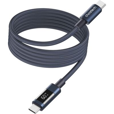 ChoeTech PD60W USB-C na USB-C Digital Display 1,2 m Magnet Nylon Cable Dark blue ChoeTech PD60W USB-C na USB-C Digital Display 1,2 m Magnet Nylon Cable Dark blue