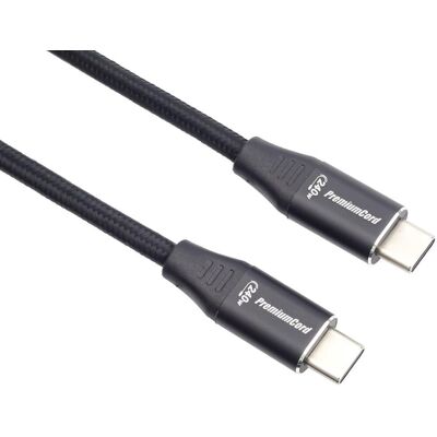 PremiumCord Kábel USB-C M/M, 240 W 480 Mbps, 2 m PremiumCord Kábel USB-C M/M, 240 W 480 Mbps, 2 m
