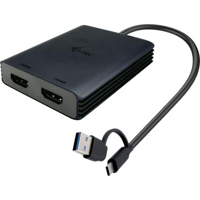 i-tec USB-A/USB-C Dual 4K HDMI Video Adaptér i-tec USB-A/USB-C Dual 4K HDMI Video Adaptér