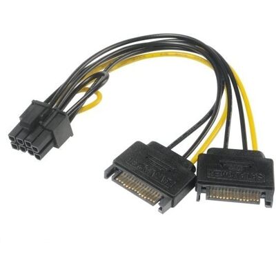 AKASA napájacia redukcia 2× SATA na 8 pin PCIe 2.0 AKASA napájacia redukcia 2× SATA na 8 pin PCIe 2.0