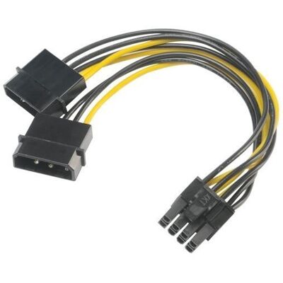 AKASA napájacia redukcia 4-pin Molex na 8-pin PCIe AKASA napájacia redukcia 4-pin Molex na 8-pin PCIe