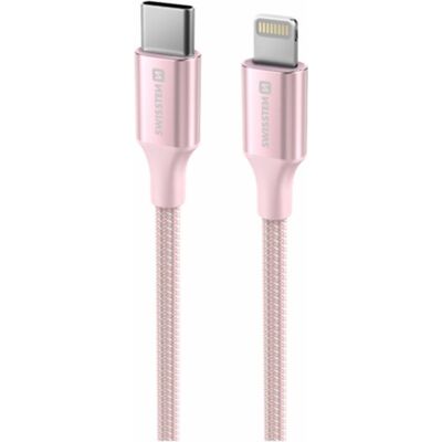 Swissten dátový kábel Textile II USB-C/Lightning 1,5 m ružový Swissten dátový kábel Textile II USB-C/Lightning 1,5 m ružový