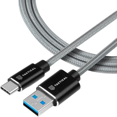 Tactical Fast Rope Aramid Cable USB-A/USB-C 0,3 m Grey Tactical Fast Rope Aramid Cable USB-A/USB-C 0,3 m Grey