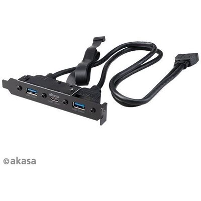 Akasa USB 3.1 Gen2 typ C do PCI s dual USB 3.1 Type-A/AK-CBUB52-50BK Akasa USB 3.1 Gen2 typ C do PCI s dual USB 3.1 Type-A/AK-CBUB52-50BK