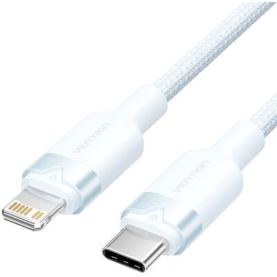 Vention USB 2.0 Type-C Male to Lightning Male 3 A Cable 1 m Blue Aluminum Alloy Type Vention USB 2.0 Type-C Male to Lightning Male 3 A Cable 1 m Blue Aluminum Alloy Type