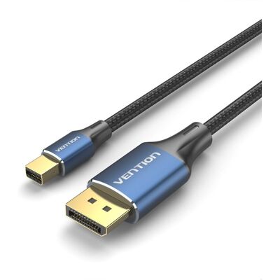 Vention Cotton Braided Mini DP Male to DP Male 8K HD Cable 2 m Blue Aluminum Alloy Type Vention Cotton Braided Mini DP Male to DP Male 8K HD Cable 2 m Blue Aluminum Alloy Type