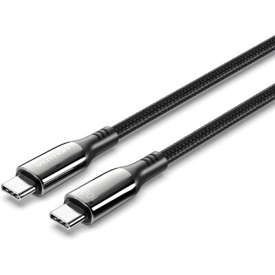 Vention Cotton Braided USB-C 2.0 5A Cable 2m Black Zinc Alloy Type Vention Cotton Braided USB-C 2.0 5A Cable 2m Black Zinc Alloy Type