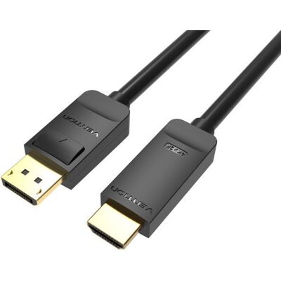 Vention 4K DisplayPort (DP) to HDMI Cable 1m Black Vention 4K DisplayPort (DP) to HDMI Cable 1m Black