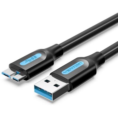 Vention USB 3.0 (M) to Micro USB-B (M) Cable 0.5m Black PVC Type Vention USB 3.0 (M) to Micro USB-B (M) Cable 0.5m Black PVC Type