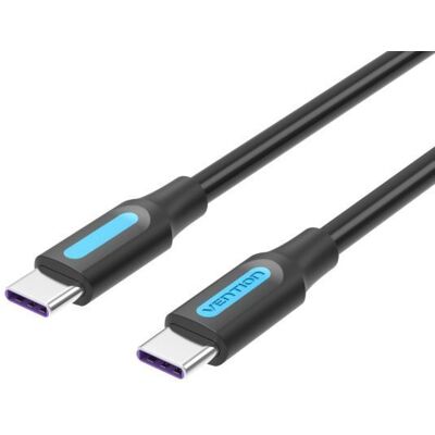 Vention Type-C (USB-C) 2.0 Male to USB-C Male 100W / 5A Cable 1.5m Black PVC Type Vention Type-C (USB-C) 2.0 Male to USB-C Male 100W / 5A Cable 1.5m Black PVC Type