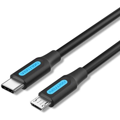 Vention USB-C 2.0 to Micro USB 2A Cable 1,5 m Black Vention USB-C 2.0 to Micro USB 2A Cable 1,5 m Black