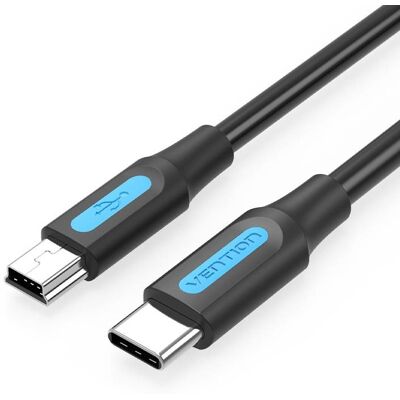 Vention USB-C 2.0 to Mini USB 2A Cable 0,5 m Black Vention USB-C 2.0 to Mini USB 2A Cable 0,5 m Black