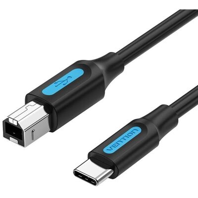 Vention USB-C 2.0 to USB-B Printer 2A Cable 2m Black Vention USB-C 2.0 to USB-B Printer 2A Cable 2m Black