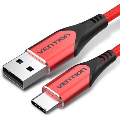 Vention Type-C (USB-C) <-> USB 2.0 Cable 3A Red 1 m Aluminum Alloy Type Vention Type-C (USB-C) <-> USB 2.0 Cable 3A Red 1 m Aluminum Alloy Type