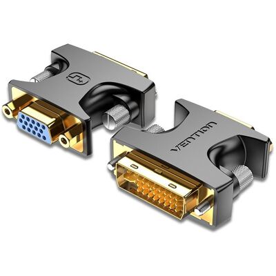 Vention DVI (M) to VGA (F) Adaptér Black Vention DVI (M) to VGA (F) Adaptér Black