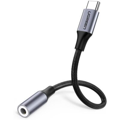 Ugreen Type-C (USB-C) to 3,5 mm Jack (F) Audio Adaptér Silver 0,1 m Ugreen Type-C (USB-C) to 3,5 mm Jack (F) Audio Adaptér Silver 0,1 m
