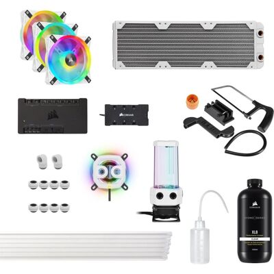 Corsair Hydro X Series iCUE XH305i RGB PRO WHITE Custom Cooling Kit Corsair Hydro X Series iCUE XH305i RGB PRO WHITE Custom Cooling Kit