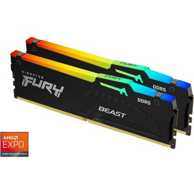 Kingston FURY 32GB KIT DDR5 5600MHz CL36 Beast Black RGB EXPO Kingston FURY 32GB KIT DDR5 5600MHz CL36 Beast Black RGB EXPO