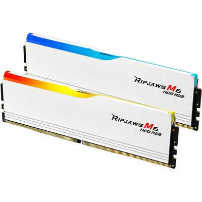 G.SKILL 32 GB KIT DDR5 6000MT/s CL36 Ripjaws M5 Neo RGB White G.SKILL 32 GB KIT DDR5 6000MT/s CL36 Ripjaws M5 Neo RGB White