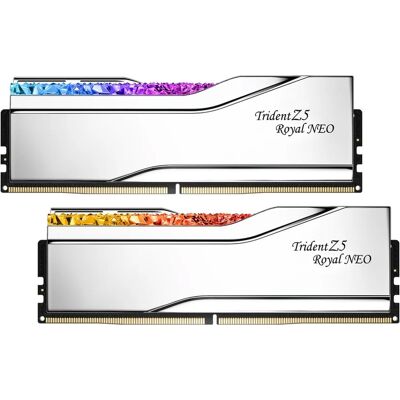 G.SKILL G. SKILL 32 GB KIT DDR5 6000 MHz CL26 Trident Z5 Royal Neo Silver G.SKILL G. SKILL 32 GB KIT DDR5 6000 MHz CL26 Trident Z5 Royal Neo Silver