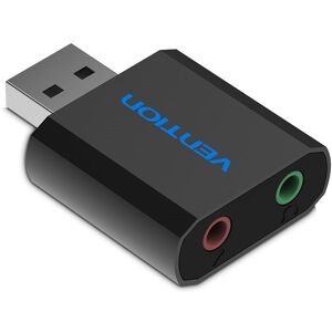 Vention USB External Sound Card Black Metal Type Vention USB External Sound Card Black Metal Type