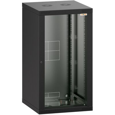 Conteg RQN-21-60/60 – 19" nástenný rozvádzač 21U, 572 × 600 mm, čierny Conteg RQN-21-60/60 – 19" nástenný rozvádzač 21U, 572 × 600 mm, čierny