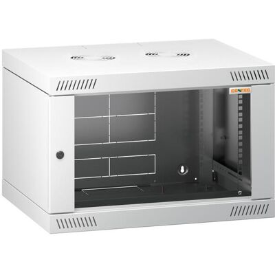 Conteg RQN-06-60/45 - 19" nástenný rozvádzač 6U, 374 × 570 × 450 mm, sivý Conteg RQN-06-60/45 - 19" nástenný rozvádzač 6U, 374 × 570 × 450 mm, sivý