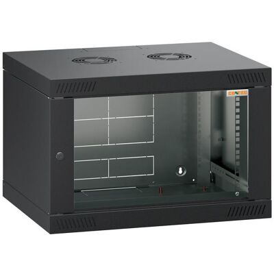 Conteg RQN-06-60/45 – 19" nástenný rozvádzač 6U, 374 × 570 × 450 mm, čierny Conteg RQN-06-60/45 – 19" nástenný rozvádzač 6U, 374 × 570 × 450 mm, čierny