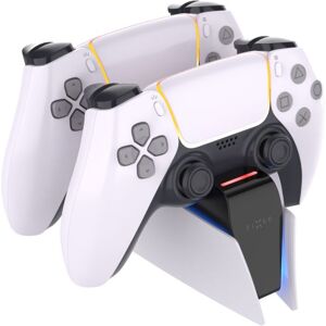 FIXED Charging Station pre dva bezdrôtové ovládače DualSense PlayStation 5 čierno-biely FIXED Charging Station pre dva bezdrôtové ovládače DualSense PlayStation 5 čierno-biely