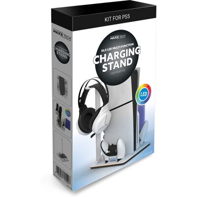 Maxx Tech Vertikálne LED Multifunkčný Stojan pre PS5 (všetky verzie) Maxx Tech Vertikálne LED Multifunkčný Stojan pre PS5 (všetky verzie)