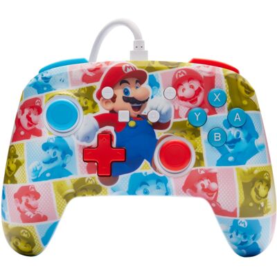 PowerA Enhanced Wired Controller pre Nintendo Switch - Super Mario - Mario Hero Reel PowerA Enhanced Wired Controller pre Nintendo Switch - Super Mario - Mario Hero Reel