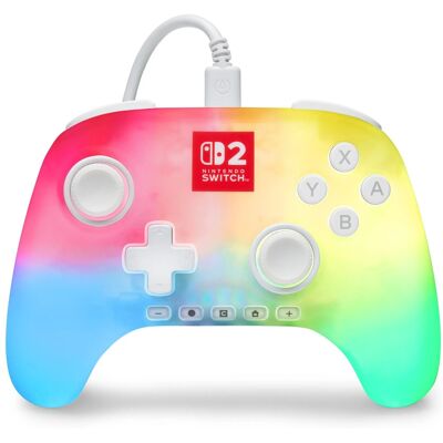 PowerA Advantage Wired Controller na Nintendo Switch 2 with Lumectra – White PowerA Advantage Wired Controller na Nintendo Switch 2 with Lumectra – White