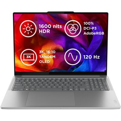 Lenovo Yoga Pro 9 16IAH10 Luna Grey celokovový (bez adaptéra) Lenovo Yoga Pro 9 16IAH10 Luna Grey celokovový (bez adaptéra)
