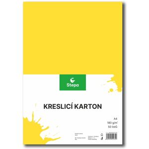 STEPA kresliaci kartón A4, 50 listov, 180 g/m2, žltý STEPA kresliaci kartón A4, 50 listov, 180 g/m2, žltý