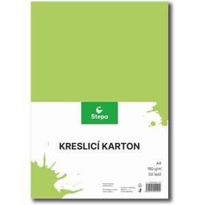 STEPA kresliaci kartón A4, 50 listov, 180 g/m2, svetlozelený STEPA kresliaci kartón A4, 50 listov, 180 g/m2, svetlozelený