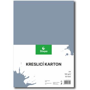 STEPA, kresliaci kartón A4, 50 listov, 180g/m2, sivý STEPA, kresliaci kartón A4, 50 listov, 180g/m2, sivý